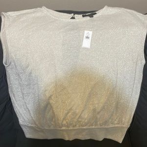 Banana Republic Lurex Knit Slit-Back Tank